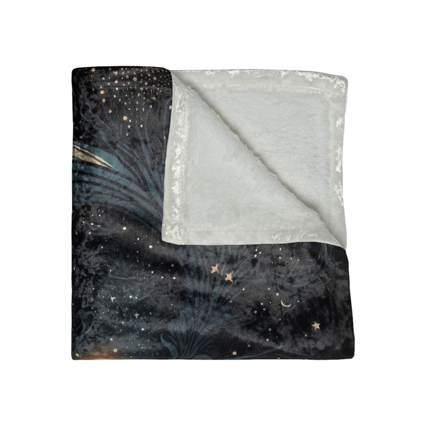 Stormy Moon Crushed Velvet Blanket