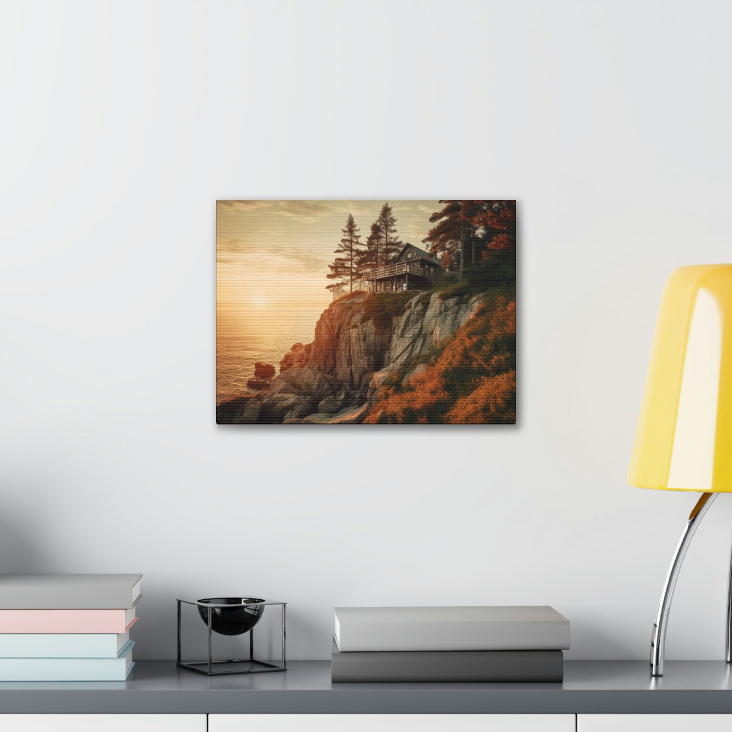 Cozy Cliffside Retreat Canvas