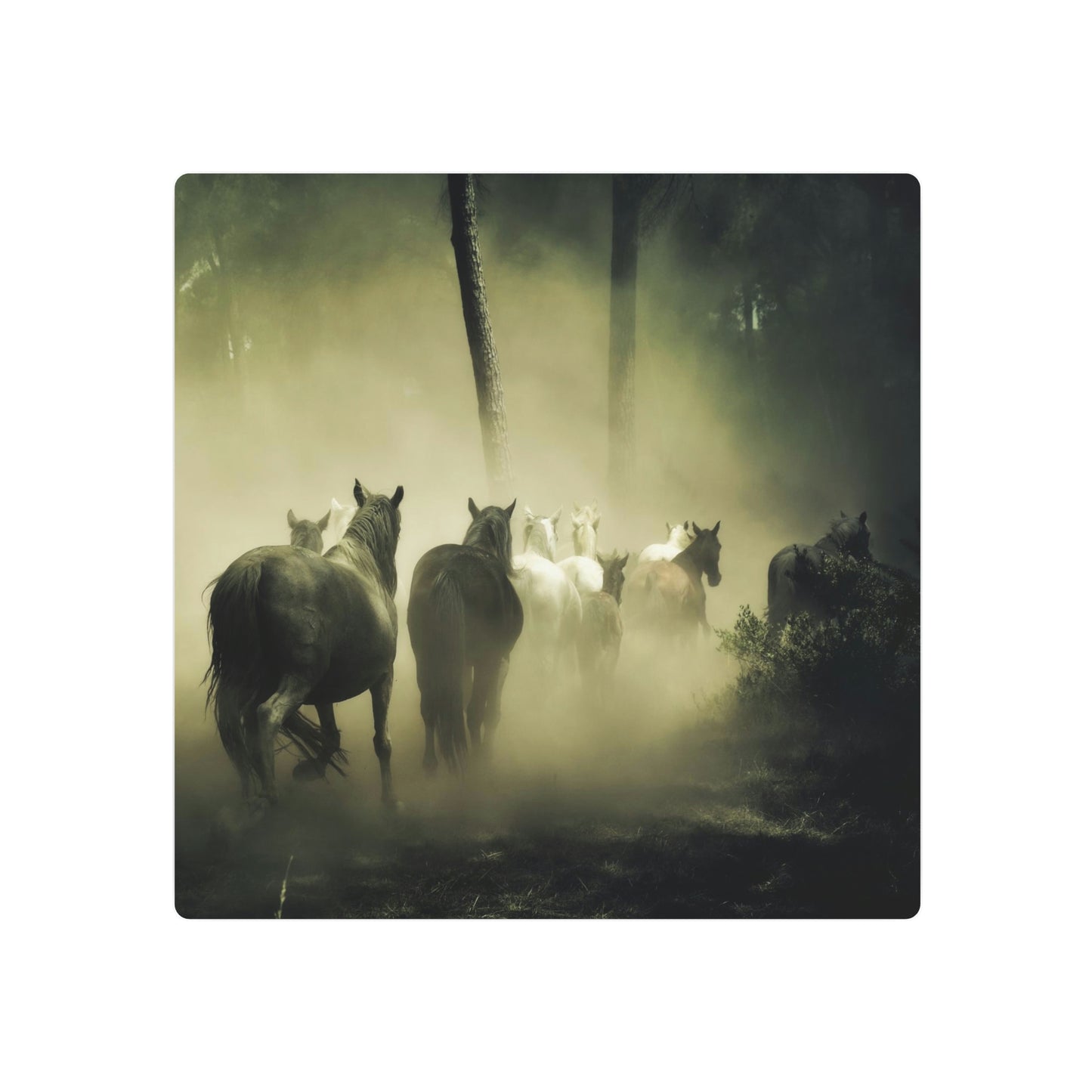 Running With the Herd Metal Portrait