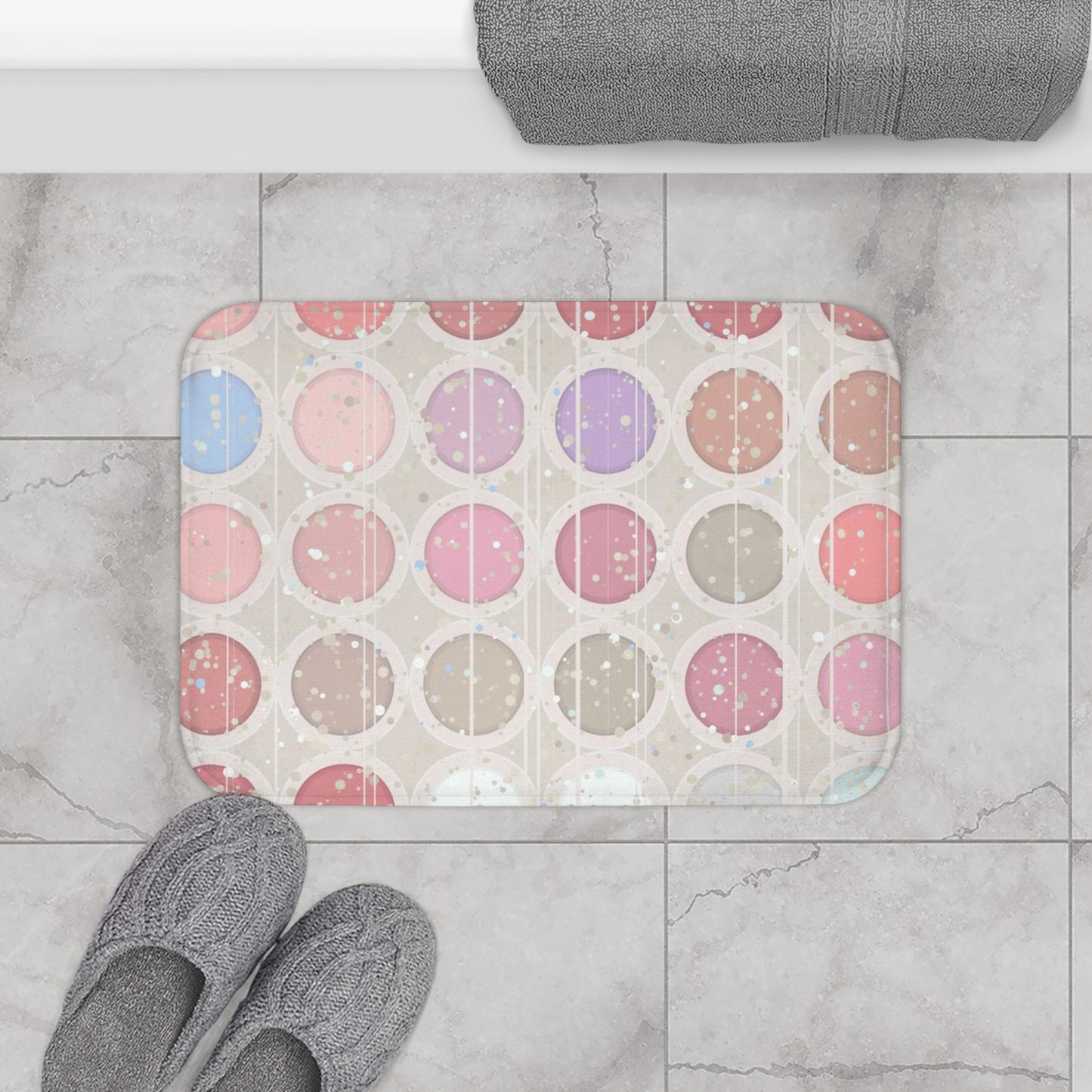 Color Bubbles Bath Mat