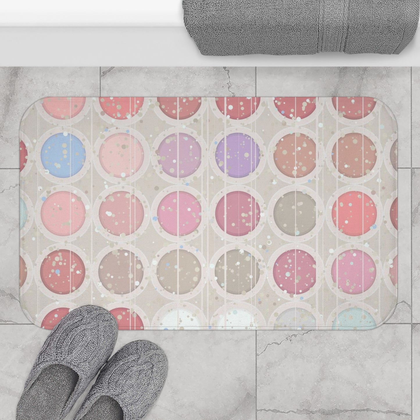 Color Bubbles Bath Mat