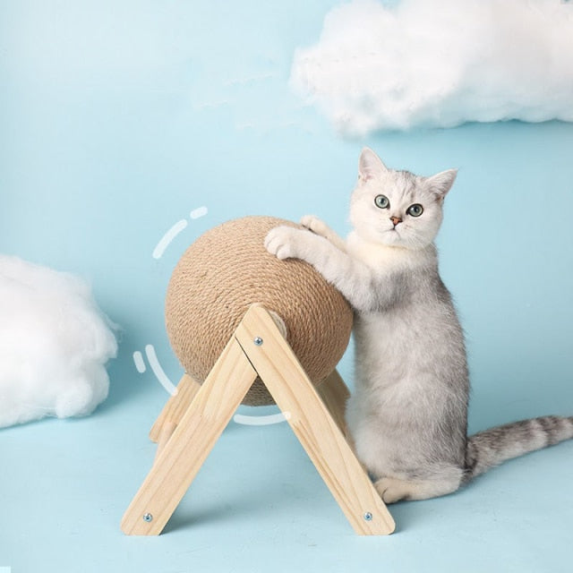 Rotating Cat Scratching Ball