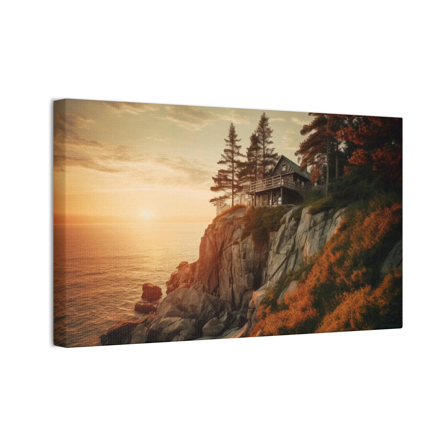 Cozy Cliffside Retreat Canvas