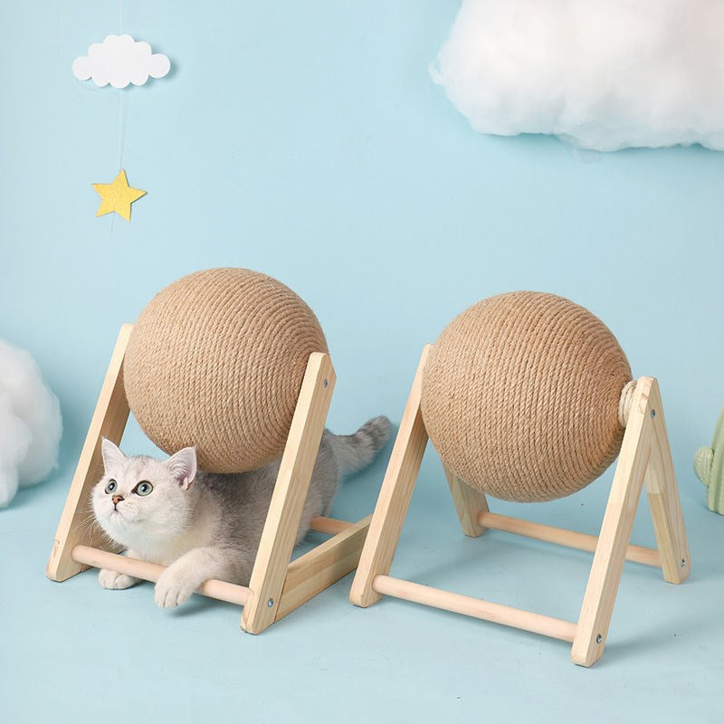 Rotating Cat Scratching Ball