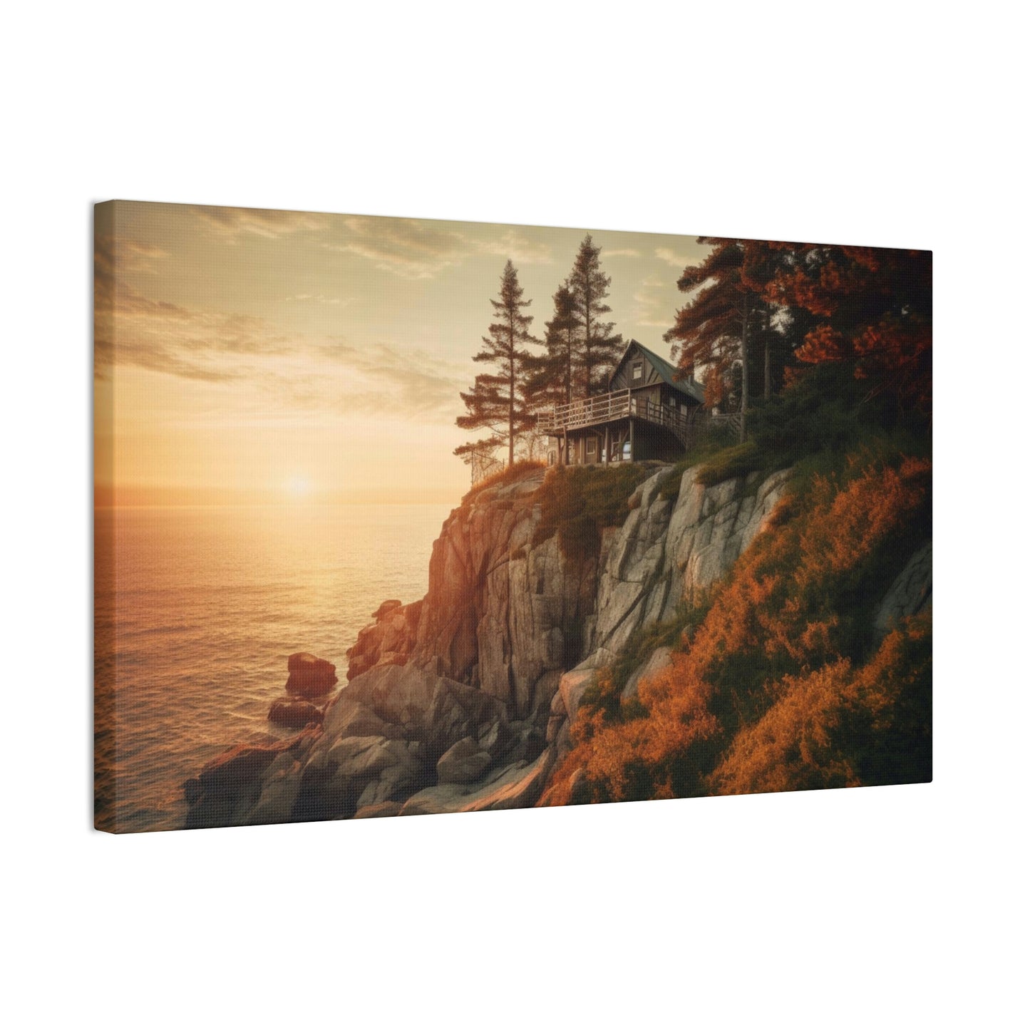 Cozy Cliffside Retreat Canvas