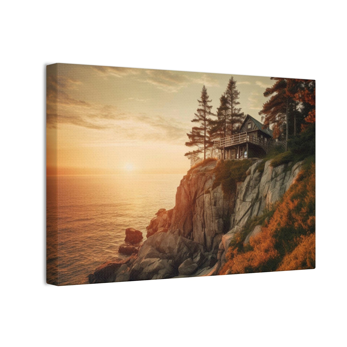 Cozy Cliffside Retreat Canvas