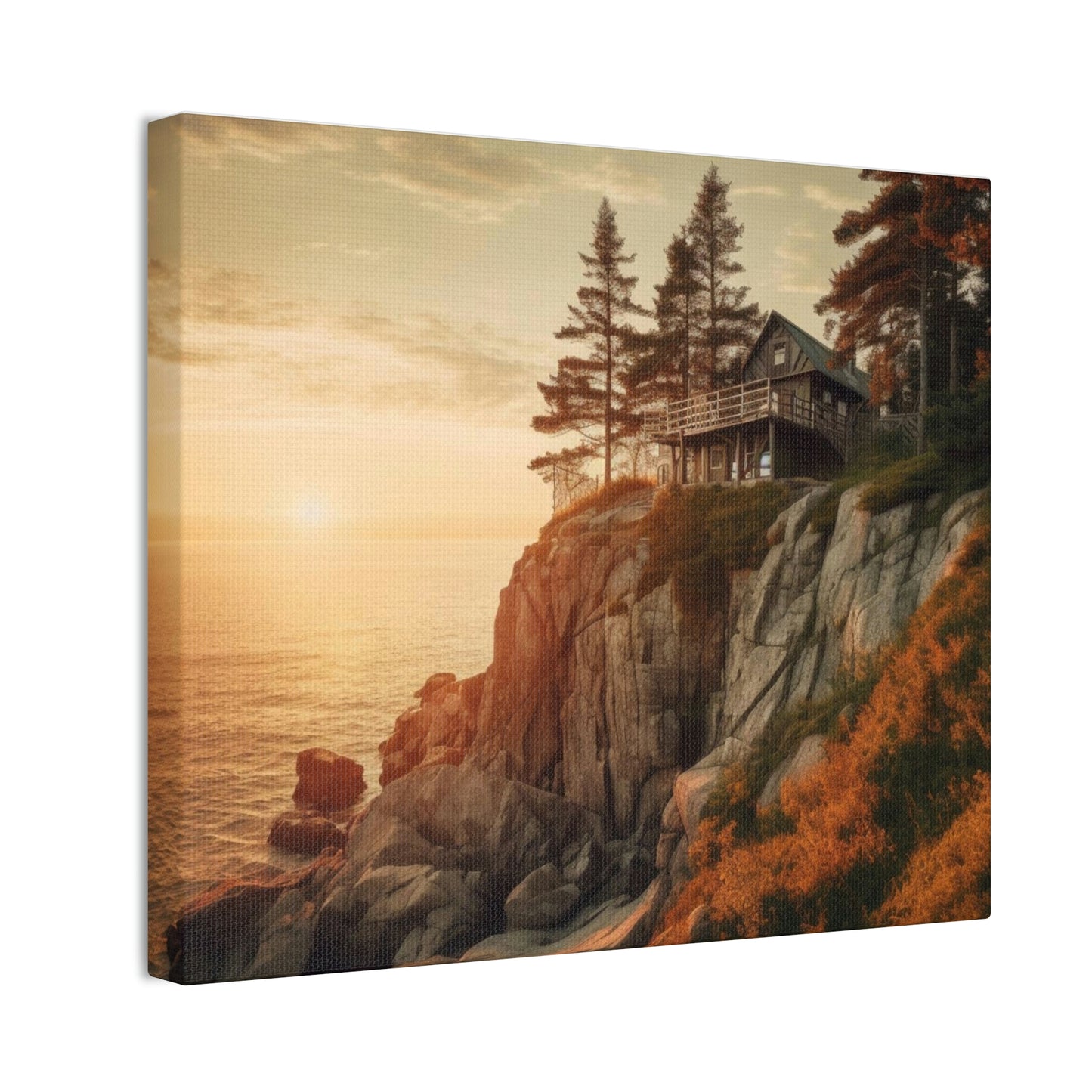 Cozy Cliffside Retreat Canvas