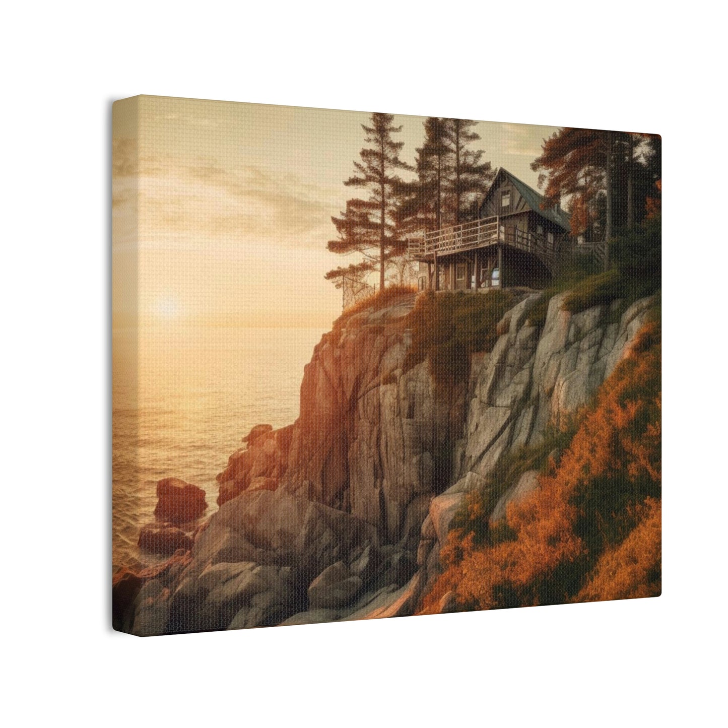 Cozy Cliffside Retreat Canvas