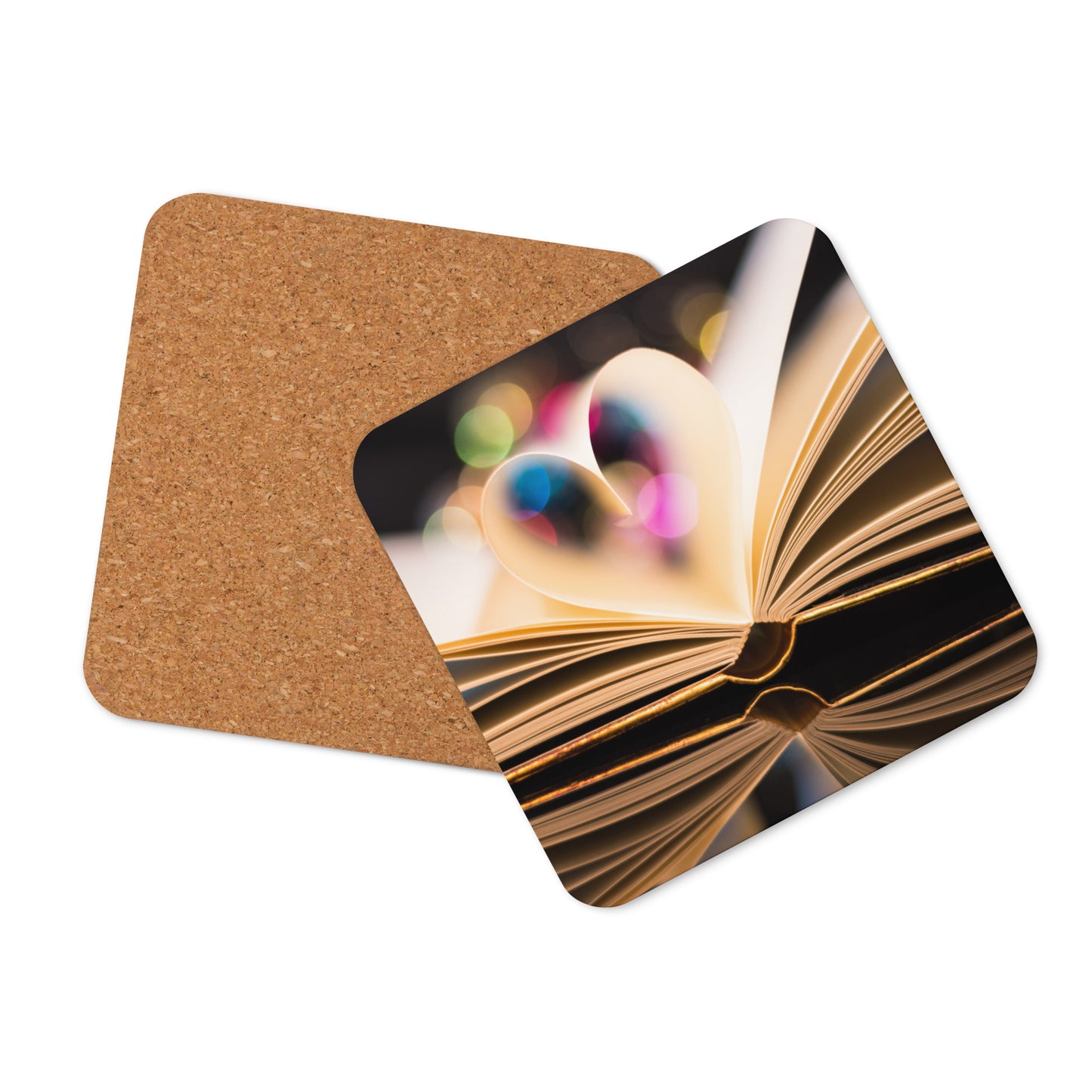 Love Books Cork-back Coaster