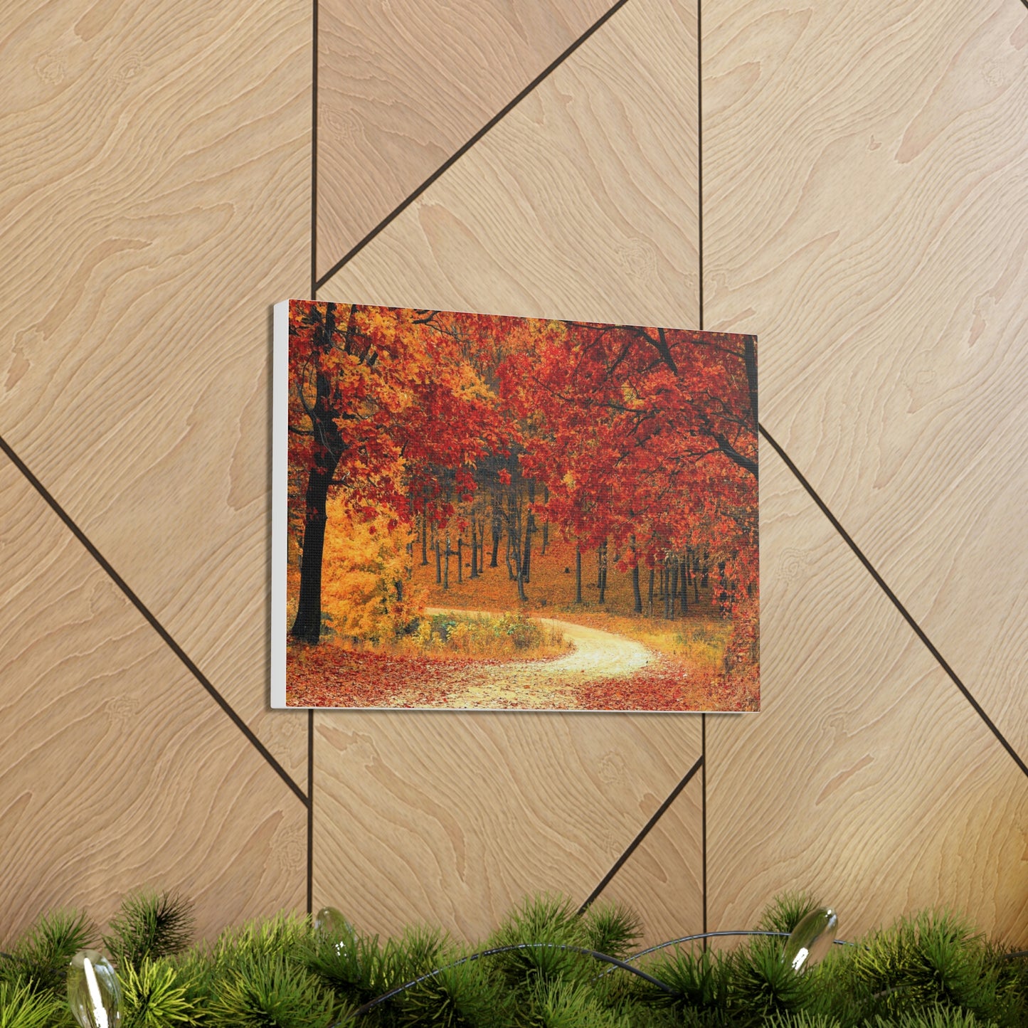 Fall Tree Path Canvas